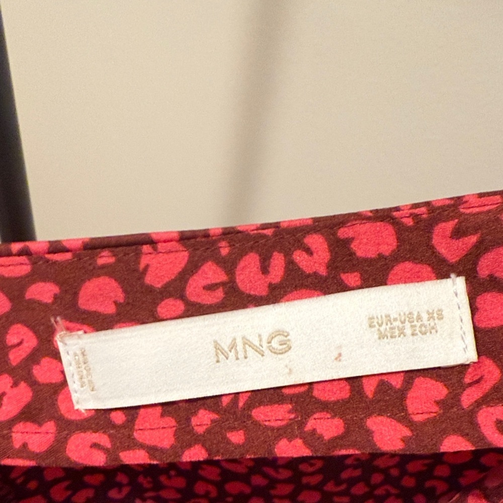 MANGO Pink Animal Print Mini Skirt - Picture 2 of 3